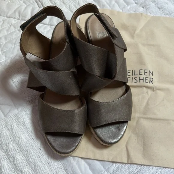 Eileen Fisher Willow Espadrille Wedge Sandals - Picture 6 of 13